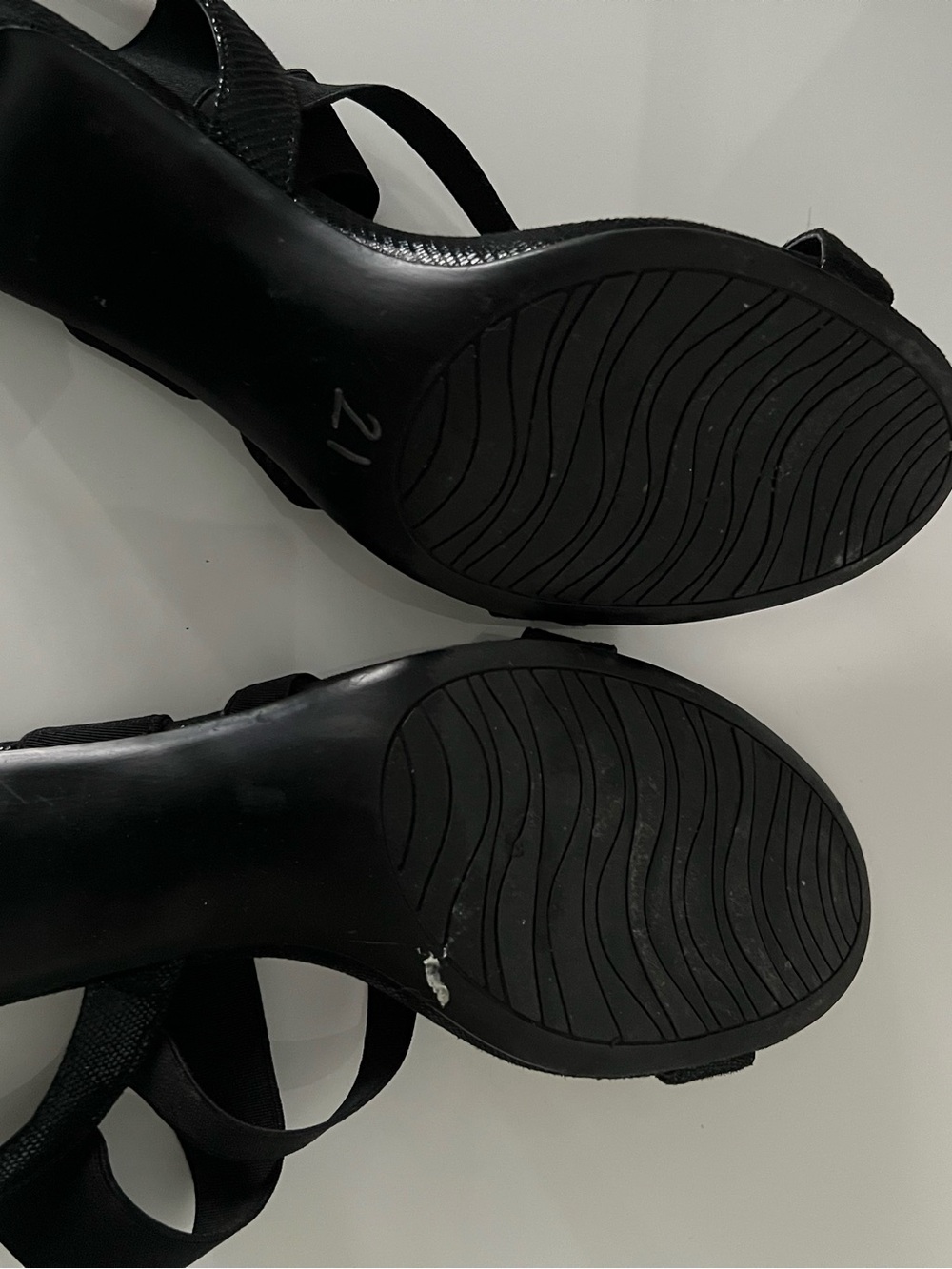 Black Strappy Slingback Heels - Picture 4 of 4